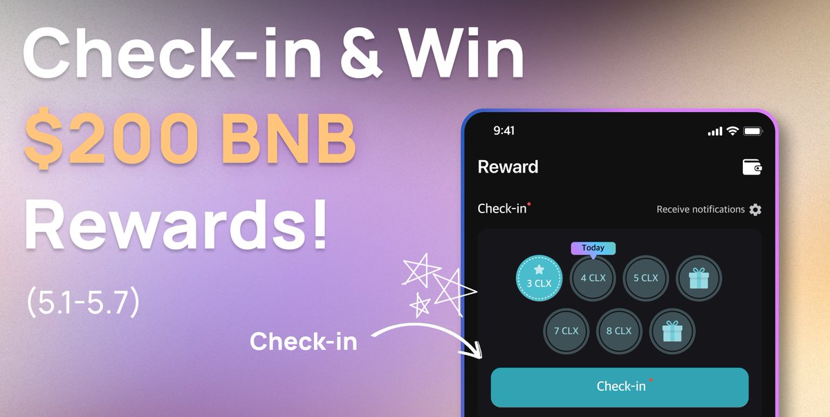 xraders_xyz's tweet image. [EVENT] Check-in &amp;amp; Win $200! (5.1-5.7)
🧐Why check-in? It’s your ticket to boosting your final XP.  More #XP = More $XR! 🚀

Tasks 👇👇👇
✅ Like❤️ &amp;amp; RT🔁
✅ Check-in at least once (the more you check-in, the better your chances of winning)
✅ Share a screenshot of your check-in…