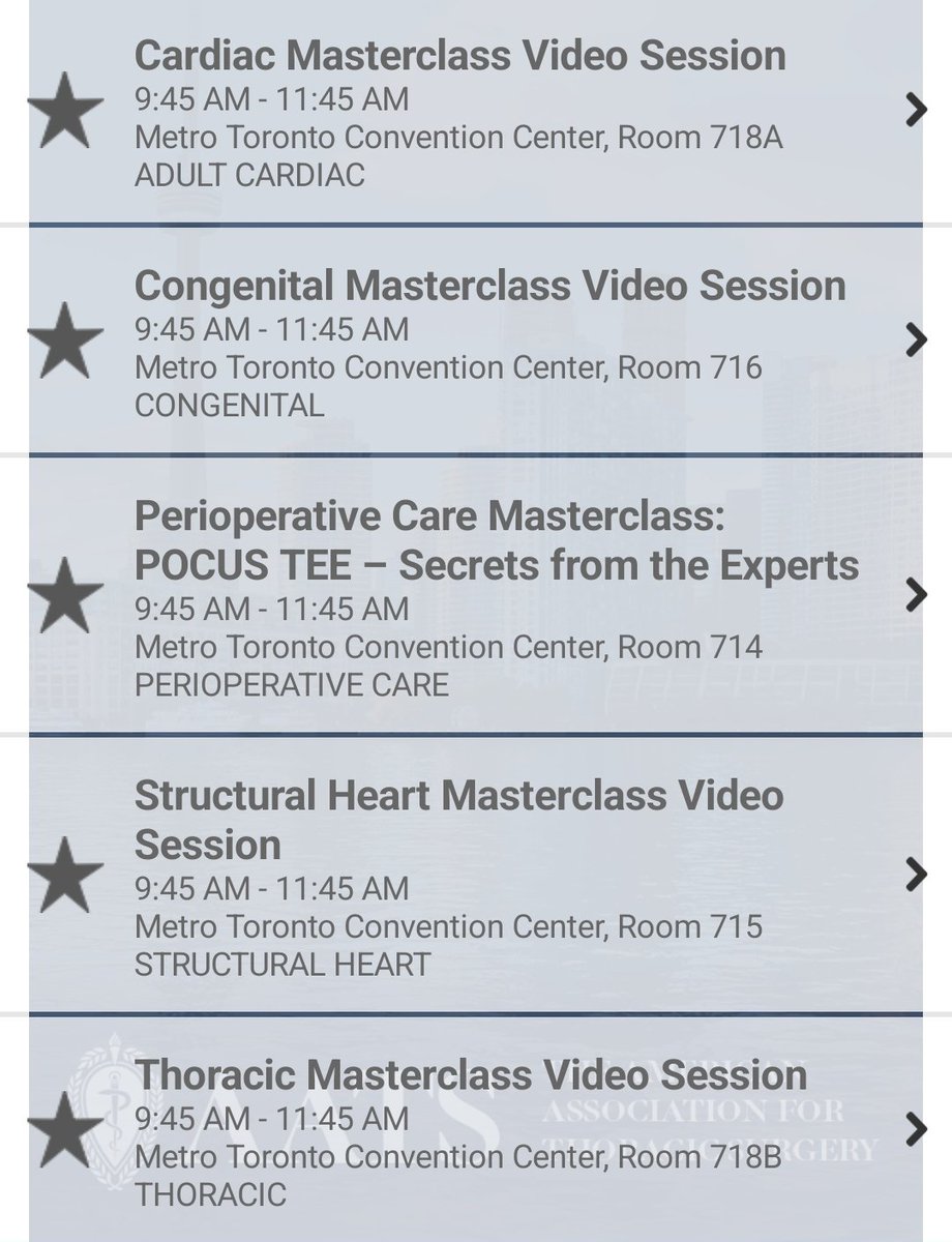 Day 4/4 of #AATS2024!

This morning, adult cardiac, pediatric cardiac, and thoracic surgeon-experts will be sharing their tips, tricks, disasters, and rescues through insightful video 📹 sessions.

No better way to close the meeting!