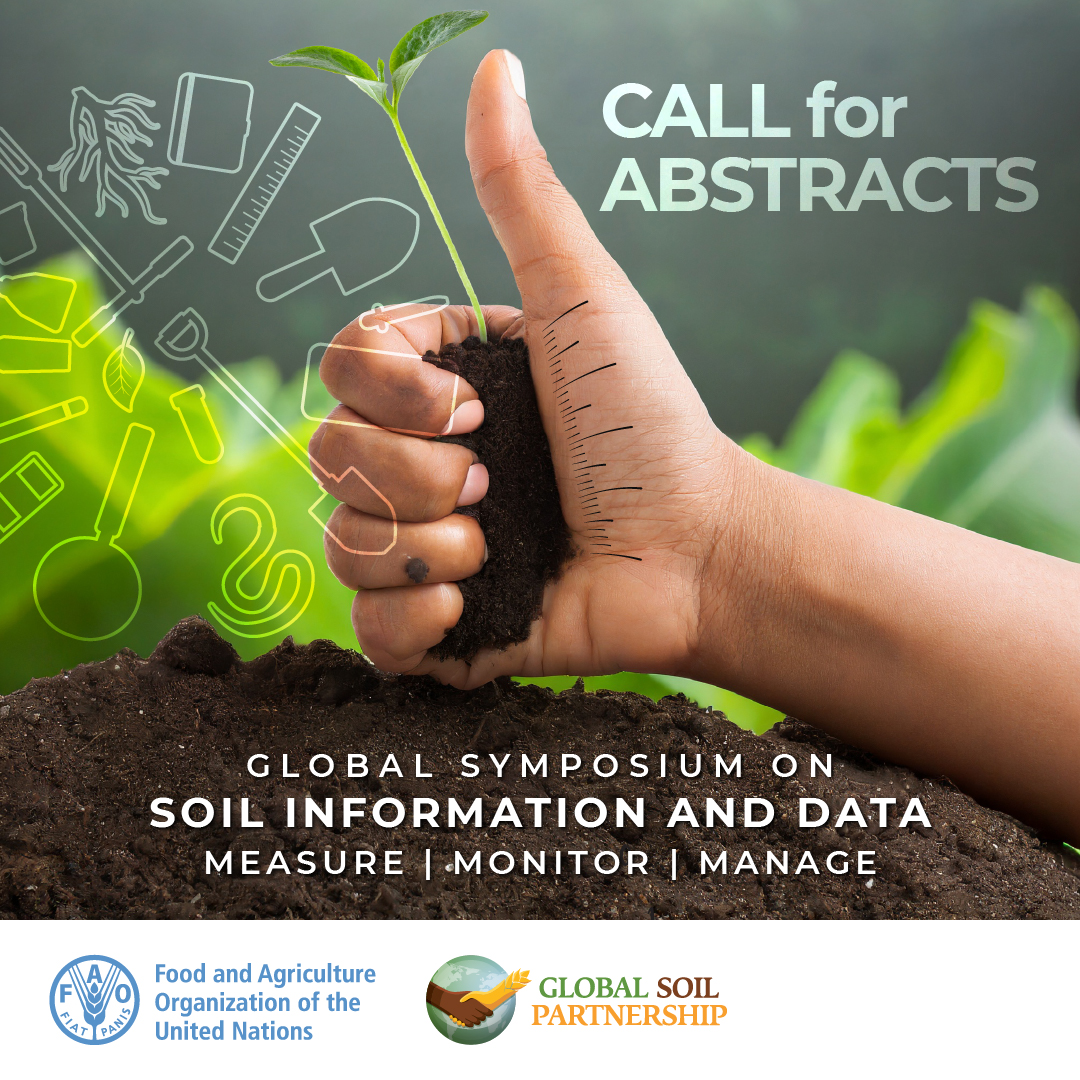 📢 Call for papers is now open. The Global Symposium on Soil Information and Data will take place this year from 25-28 September in Nanjing, China. 📝 Submit your abstracts by 10 May 2024: ow.ly/iYUX50RgTpZ 🌐 More info: ow.ly/u84o50RgTq0 #SoilHealth #GSID2024