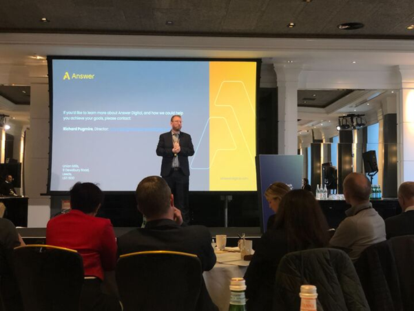 AnswerDigital's tweet image. 🌟Thrilled to announce we’ve won the &quot;Judges&apos; Award for Cultural Excellence&quot; at the @GPBullhound #NorthernTechAwards! This recognition is a testament to our team’s dedication to making a meaningful difference in the world. Our team had a great time presenting to the panel.