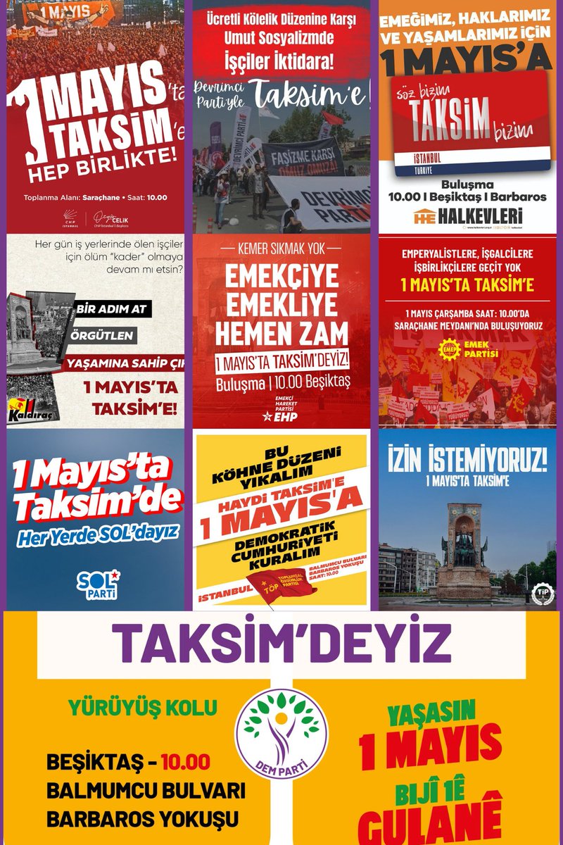 OHAL vız gelir, emekçiler #Taksim'de olacak!