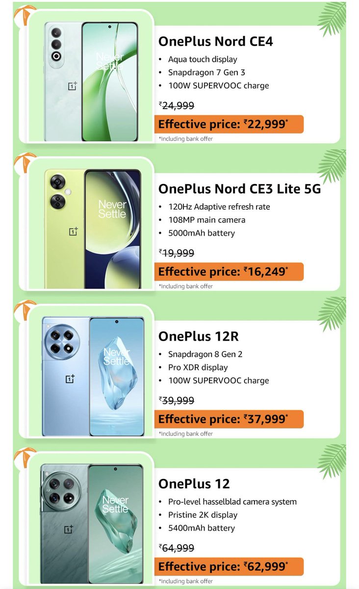 OnePlus Amazon Great summer sale deals revealed 🚨