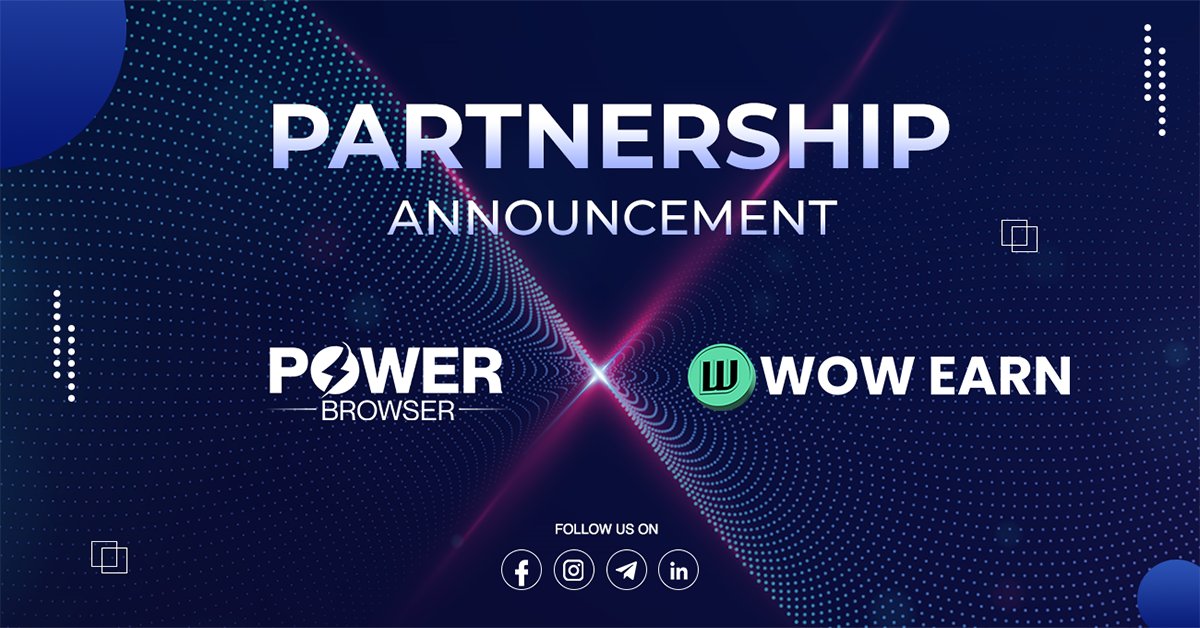 📍𝐏𝐨𝐰𝐞𝐫 𝐁𝐫𝐨𝐰𝐬𝐞𝐫 𝐗 𝐖𝐎𝐖 𝐄𝐀𝐑𝐍 💥 This Tuesday just got a whole lot more exciting! We're pumped to reveal our epic collaboration with @WOWEARNENG 🕹 𝐖𝐎𝐖 𝐄𝐀𝐑𝐍 : Revolutionizing decentralized finance with high efficiency and connectivity, featuring…