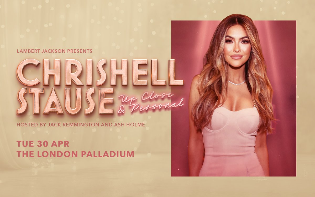 .@Chrishell7 talks to @jackremmington and Ash Holme about her life and career in an up close and personal show at the @LondonPalladium tonight! Featuring special guests @gflipmusic and Emma Hernan @LJProds