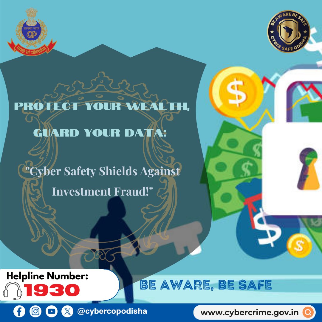 In the Cyber World your data is your Wealth #cybercopodisha #cybersafeodisha #odishapoliceorganisation #odishapolice #Odisha