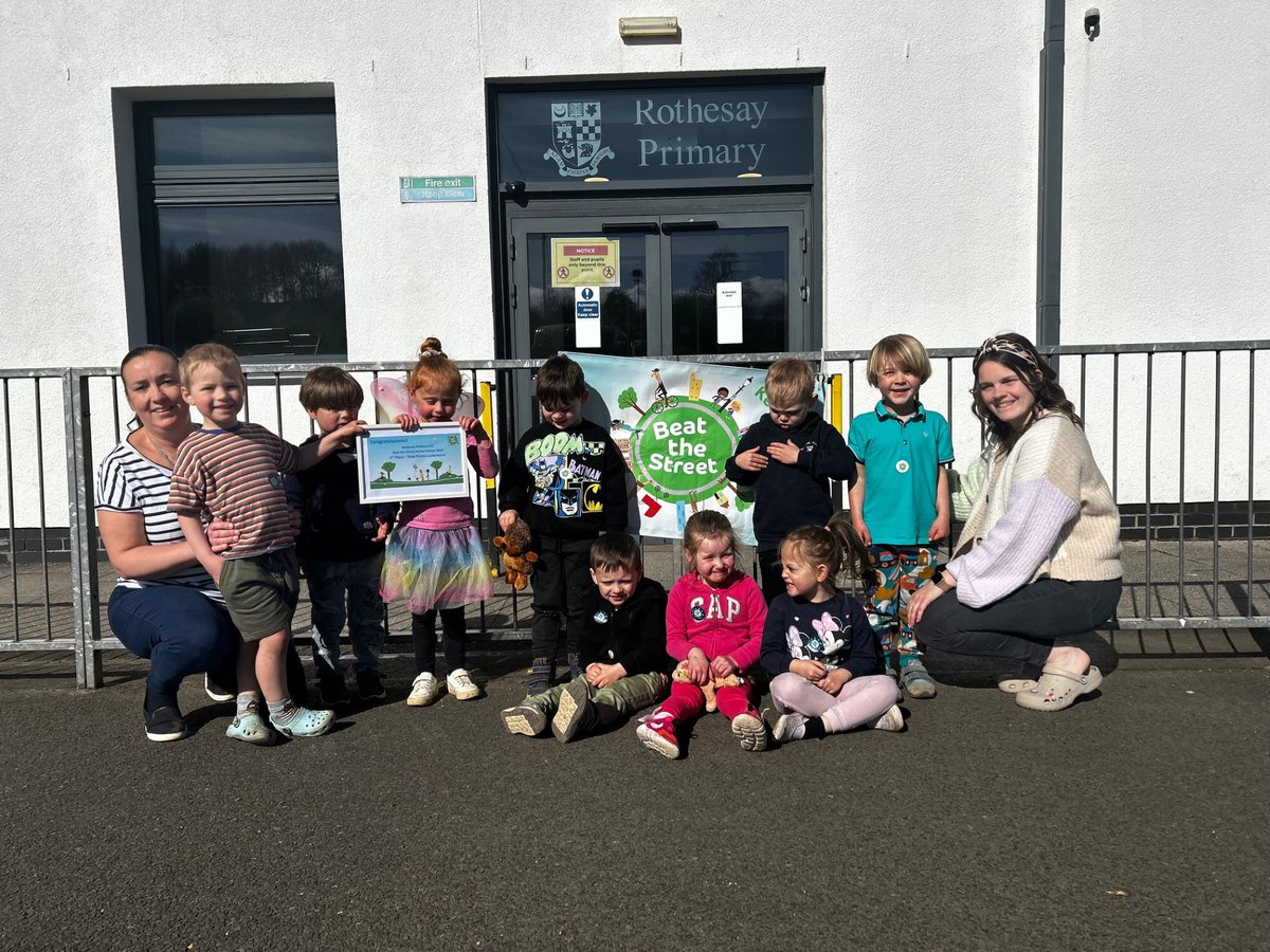 Below is Rothesay ELC who came 3rd in the Total points Community Leaderboard for all Argyll and Bute.
Nursery staff, pupils and their parents really enjoyed taking part in the game and the children went out during their school day too!
 Special mention to Mylo Lindsay !