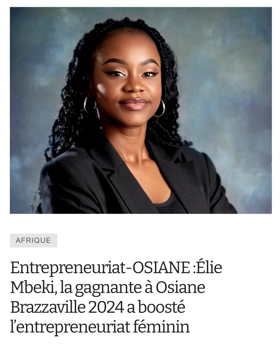 Pour avoir été sur le podium des lauréats au Concours Viso du salon Osiane, le plus grand salon de la technologie du bassin du Congo, le magazine « Flambeau Eco » m’a dédié un article. 

flambeau-eco.cd/entrepreneuria…