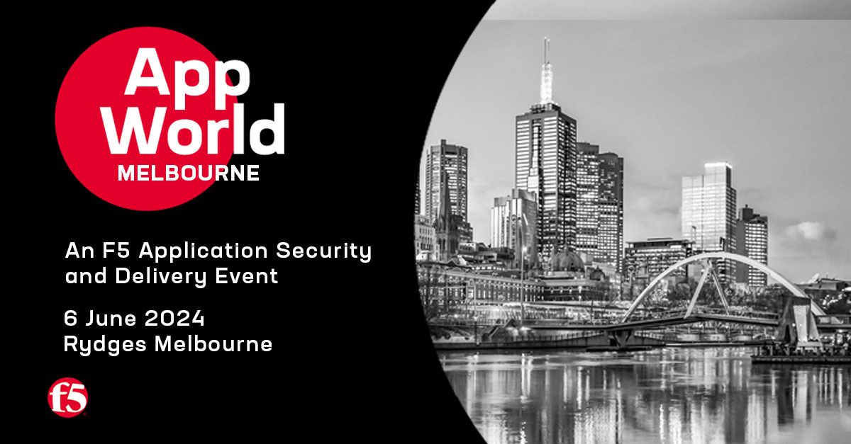 Melbourne, #AppWorld2024 is coming your way! It's time to embrace simplicity in the world of digital transformational complexity, and we will show you how as we delve in deeper into the world of app and API security. Register now: f5.com/c/apcj-2024/ev…