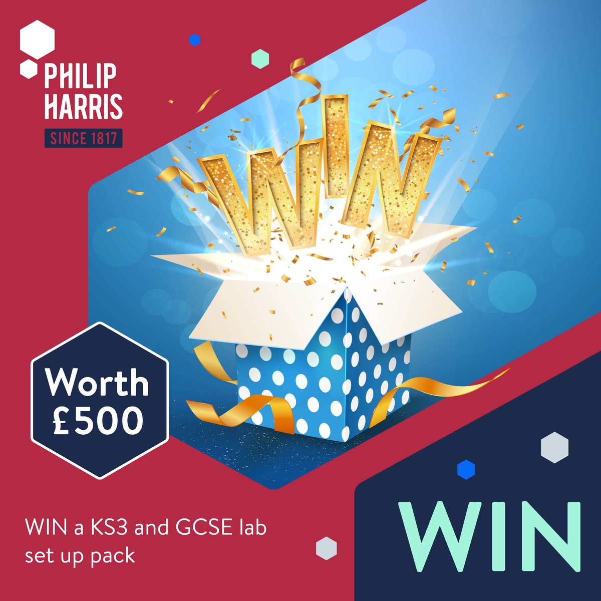 WIN a KS3 and GCSE lab set up pack worth £500 Plus a £50 Amazon voucher for you! Simply comment below which science department deserves this outstanding prize Winner announced 10.05.24. UK educational establishments only. No cash alternative.