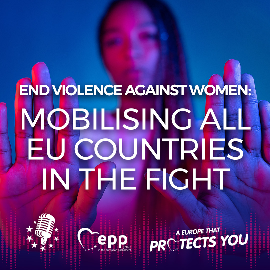 🚨 New EPP Group podcast alert!

🎯Topic: End violence against women: mobilising all EU countries in the fight

🎙️Guests: @FitzgeraldFrncs, @ArbaKokalari, @FZarzalejos, @vozemberg and @EuropeanWomen President @StoichevaIliana. 

🎧 epp.group/s5e15
#EndVAWG #EuropeProtects