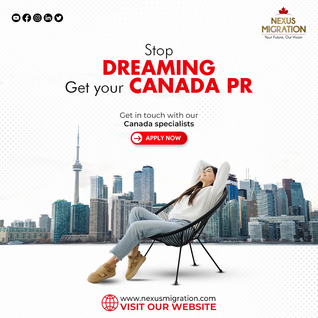 Turn dreams into reality with Canada PR. Contact our experts now!
Make Canada your new home! Talk to our experts NOW!!!

#nexusmigration
#candaprvisa #canadaimmigration #permanentresidency
#DreamsToReality #NewBeginnings #OpportunitiesForGrowth #SuccessStory #ImmigrationExperts