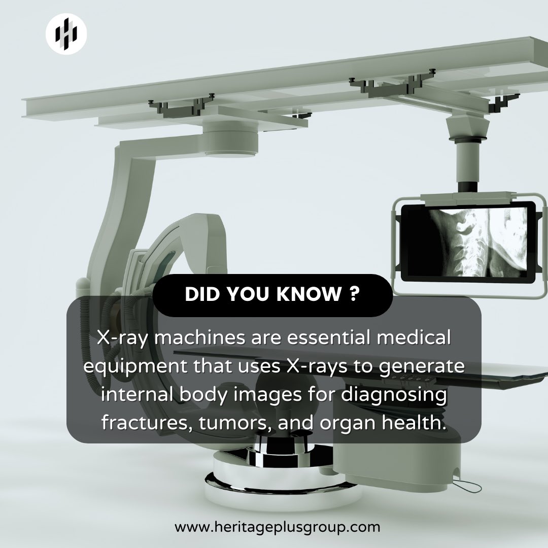 #DidYouKnow 

X-ray machines are essential medical equipment that uses X-rays to generate internal body images for diagnosing fractures, tumors, and organ health.

#XRay #MedicalDiagnosis #MedicalEquipment #MedicalTechnology