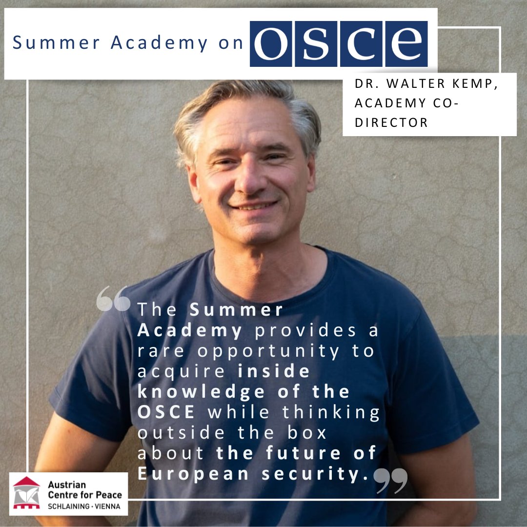 CALL FOR APPLICATIONS - Take the chance and apply for the SUMMER ACADEMY on @OSCE! ➡️Dates: 7 – 14 September 2024 ➡️Place: Stadtschlaining, Austria ➡️Further information: tinyurl.com/4xydda6s