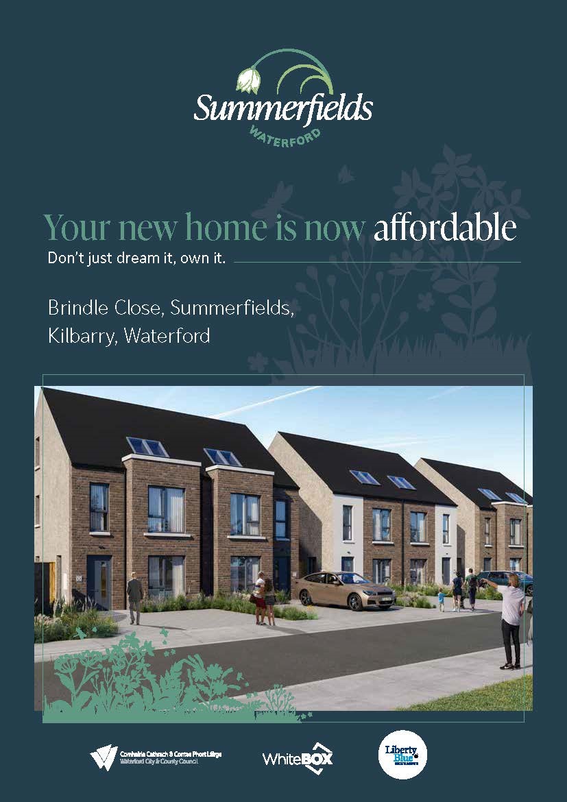 62 dwellings at Brindle Close, Summerfields, Kilbarry – 44 x 3-bed and 18 x 4-bed semi-detached homes. Find out more at: waterfordcouncil.ie/services/housi… Applications opening 3rd May 2024.