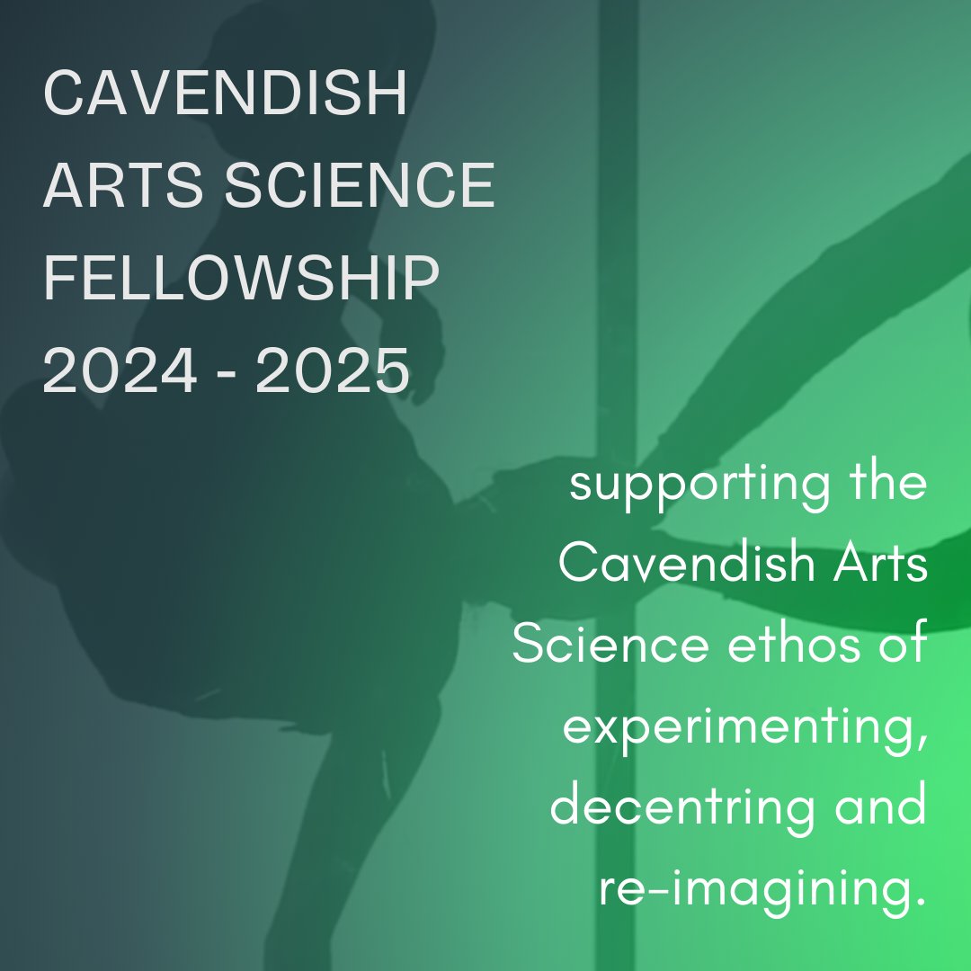 Are you an artist whose practice aligns with our ethos of experimenting, decentring and re-imagining? Apply now: cavendish-artscience.org.uk/open-call/ The Fellowship is financially supported. @girtoncollege @DeptofPhysics #CASOpenCall24 #opencall #callforartists