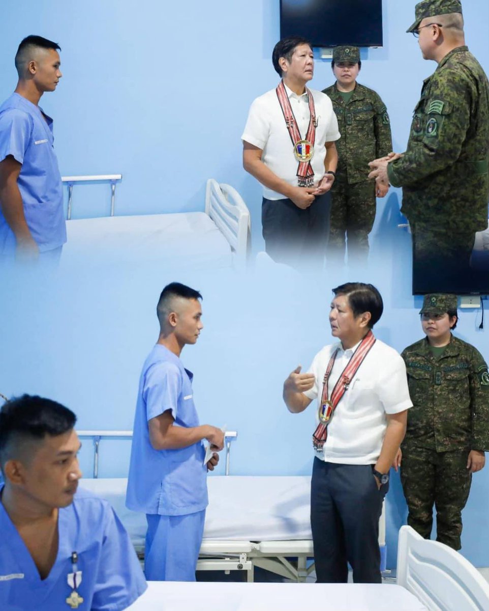 ❤️✌️ Thank you for sharing this #PBBMGoodNews 

April 29, 2024

President @bongbongmarcos personally handed over ₱100,000 financial assistance for severely wounded soldiers currently recuperating at Camp Siongco Station Hospital, Maguindanao del Norte.

#BagongPilipinas

📸 PTV