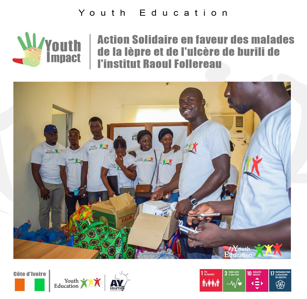YOUTH IMPACT 

Read the article about this visit on the following link: urlz.fr/qtHU

𝗬𝗢𝗨𝗧𝗛 𝗘𝗗𝗨𝗖𝗔𝗧𝗜𝗢𝗡 𝗙𝗢𝗥 𝗔𝗙𝗥𝗜𝗖𝗔
𝗬𝗢𝗨𝗧𝗛 𝗘𝗠𝗣𝗟𝗢𝗬𝗔𝗕𝗜𝗟𝗜𝗧𝗬 𝗜𝗡 𝗔𝗙𝗥𝗜𝗖𝗔
#YouthEducation #EngagementCitoyen #ulceredeburuli #institutraoulfollereau