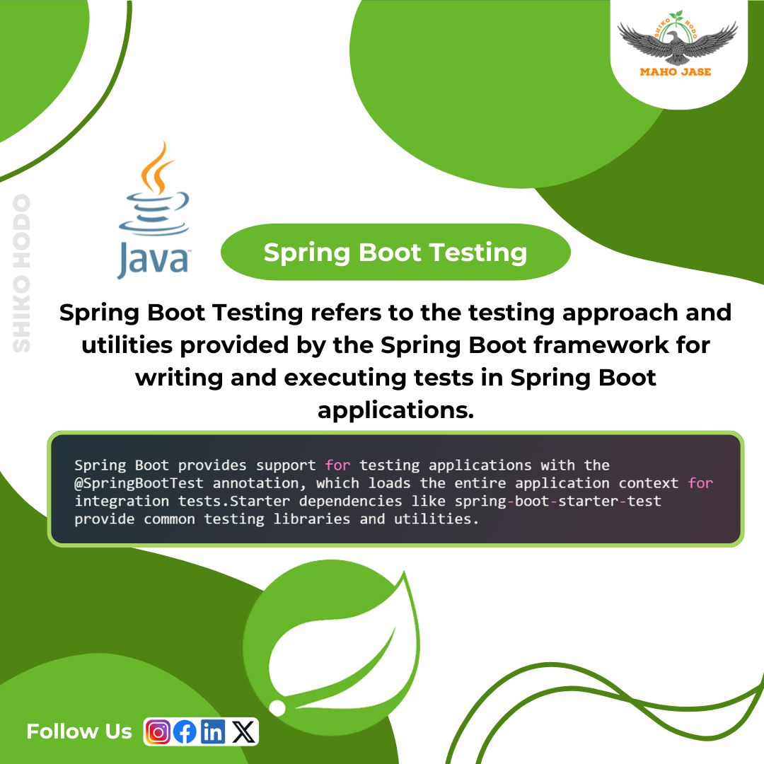 mahojase's tweet image. Tech Imbibing: Day 499
.
.
.
#springboot #springbootjava #springbootstyle #springbootmicroservice #springbootjavatutorial #java #javaframework #javaframeworktutorial #javaframeworktraining #springboottesting