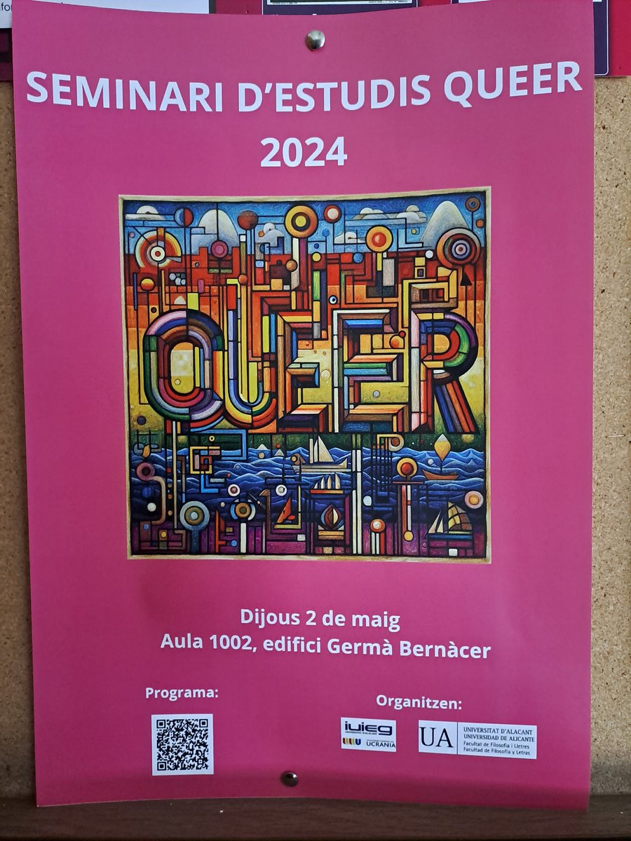 Seminari d'Estudis Queer 2024 a la @UA_Universidad #queer #queerstudies