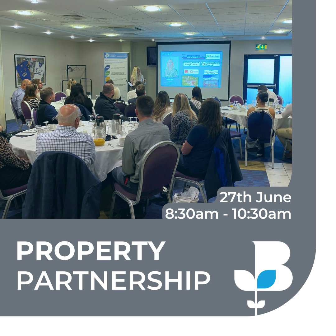 Do you work in the property sector? 🏠🗝 Yes? Then join other businesses from the construction and property industry at our Shropshire Property Partnership event. Network with individuals over a delicious breakfast! shropshire-chamber.co.uk/events/events-… #property #shropshire #networking