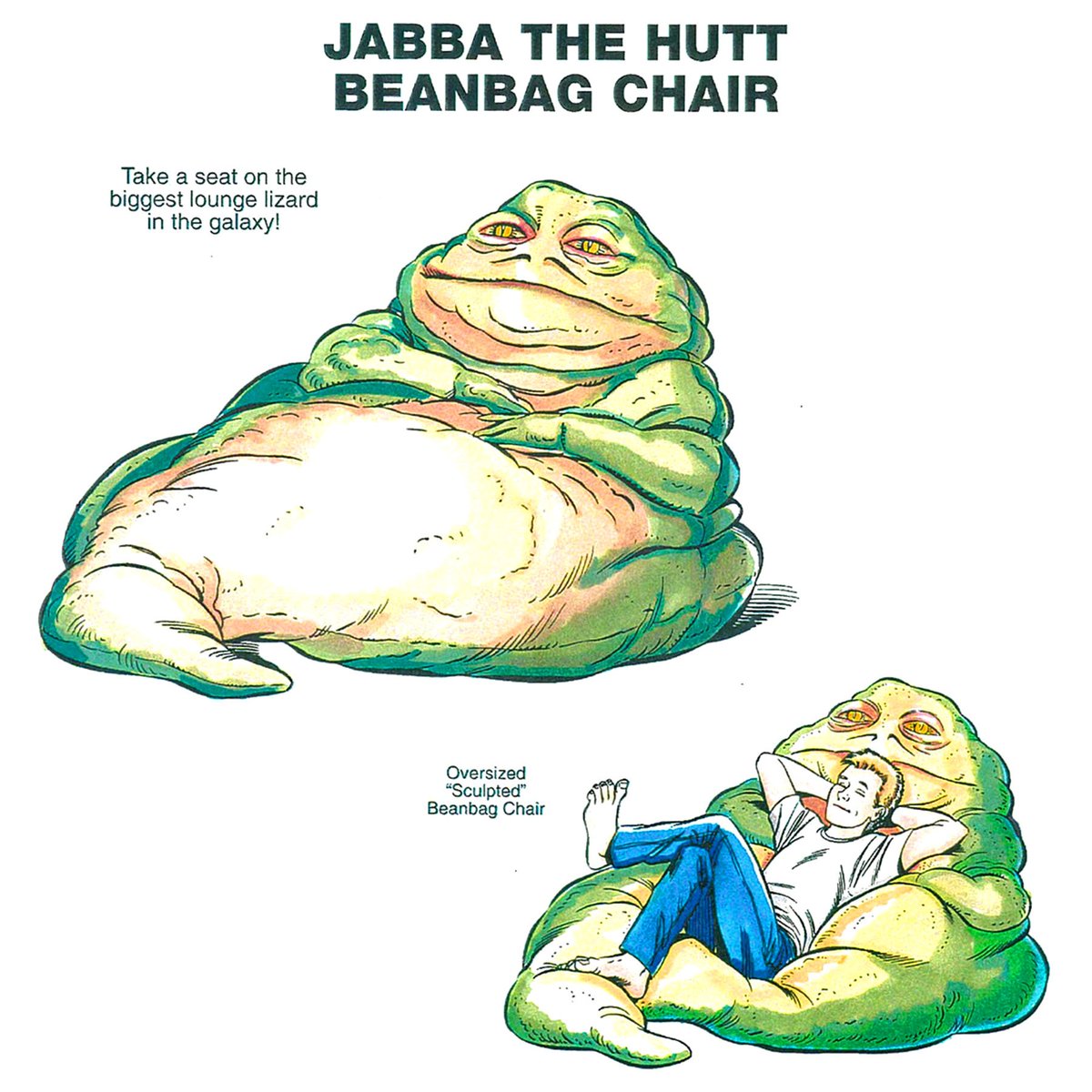 unproduced Jabba the Hutt beanbag chair my white whale my holy grail