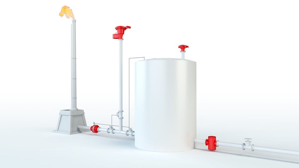 Equipping elevated flares or ground flares with DA-SB detonation flame arresters.

Equipping the emergency vent stack with VD/SV-HRL deflagration-proof endurance burning-proof pressure and vacuum relief valve.

#manufacturinghour