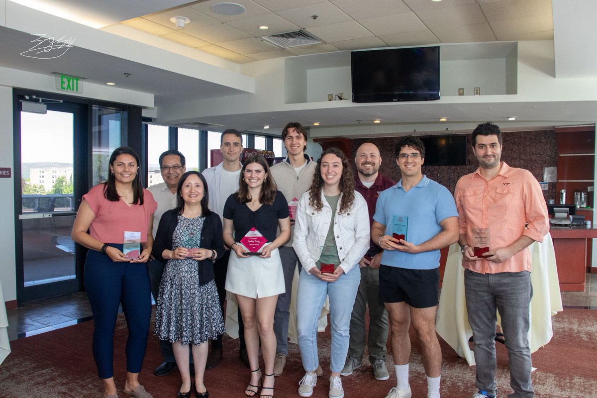 Last week, we celebrated our #hokiegrad seniors & undergrad award winners at our end-of-semester brunch.

We're proud of their hard work and dedication, which have left a lasting impact on our department. Here's to their continued success! #VT24