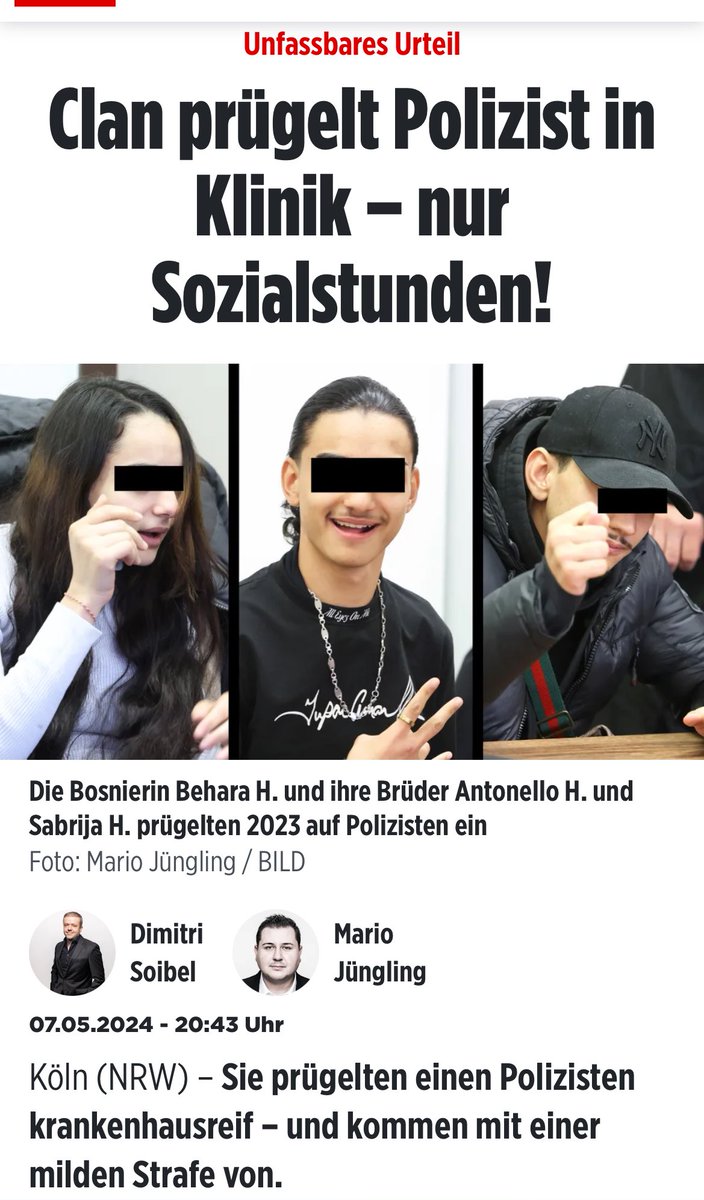 Dass muss diese Anerkennung der Polizeiarbeit sein….