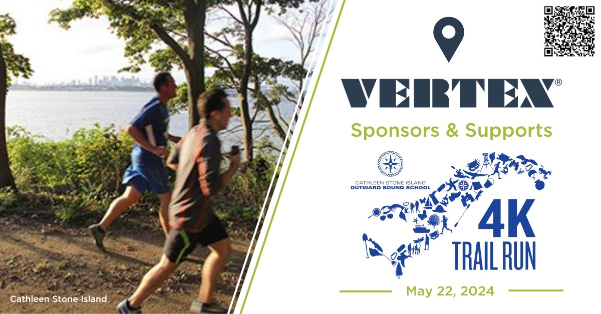 VERTEX is excited to sponsor a team for the 2024 4k Trail Run on Cathleen Stone Island, supporting free science education for Boston students. Help empower students and families! Donate or join here: hubs.la/Q02wqsNY0 #CommunitySupport #45TrailRun #VertexEng