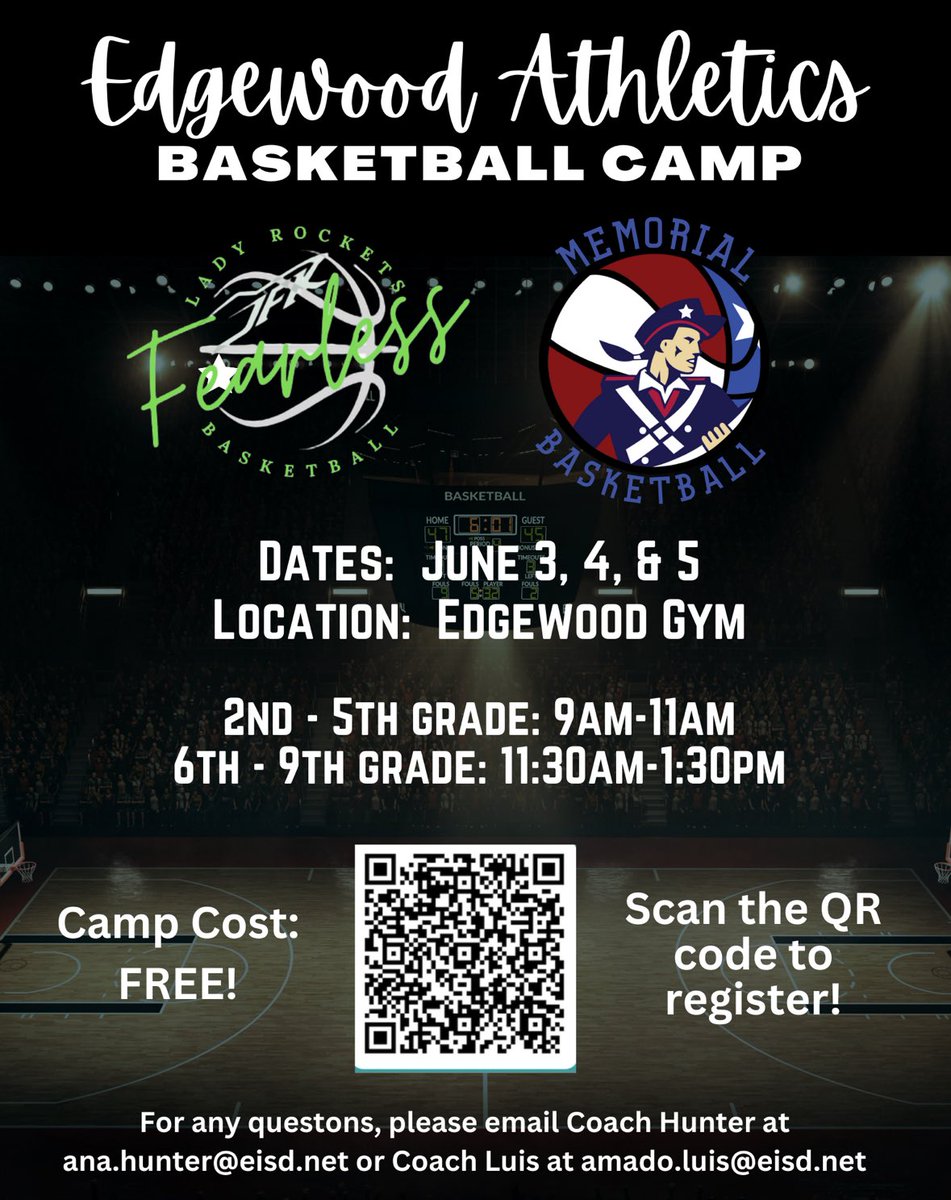 It’s almost time! Register now for our boys and girls basketball camp. It runs from June 3 - June 5. See flyer for more details!! @JFKennedyHighS @JFK_Athletics1