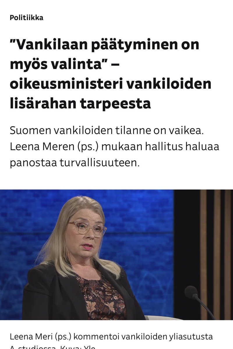Hallitus panostaa sisäiseen turvallisuuteen ja oikeudenhoitoon vaikeasta taloudellisesta tilanteesta huolimatta. yle.fi/a/74-20087595?…
