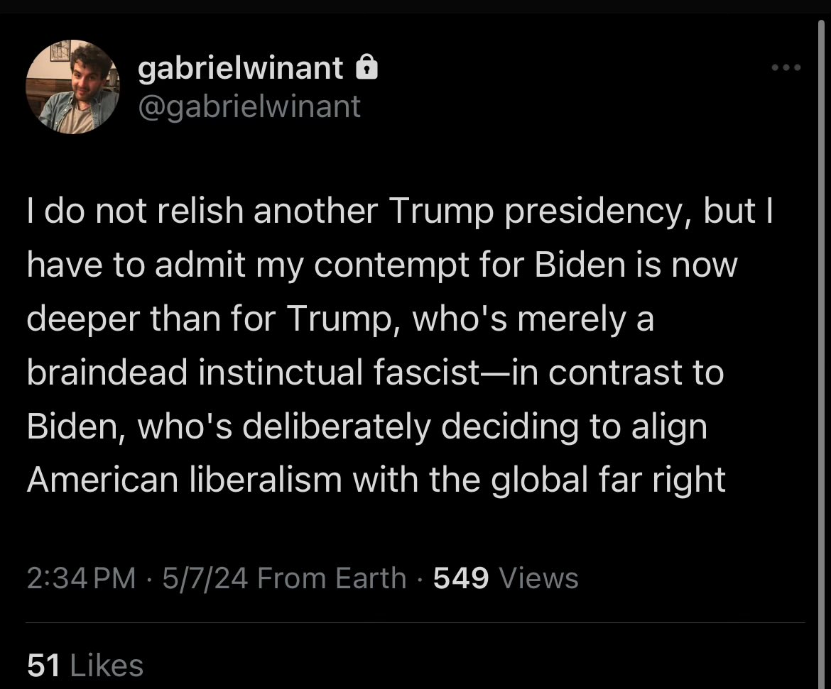 The only thing scarier than fascism is liberal complicity with it, which both validates fascism and forecloses any possibility of popular front politics thereby isolating the left and declaring open season on the right’s chosen scapegoats and victims. or as @gabrielwinant says
