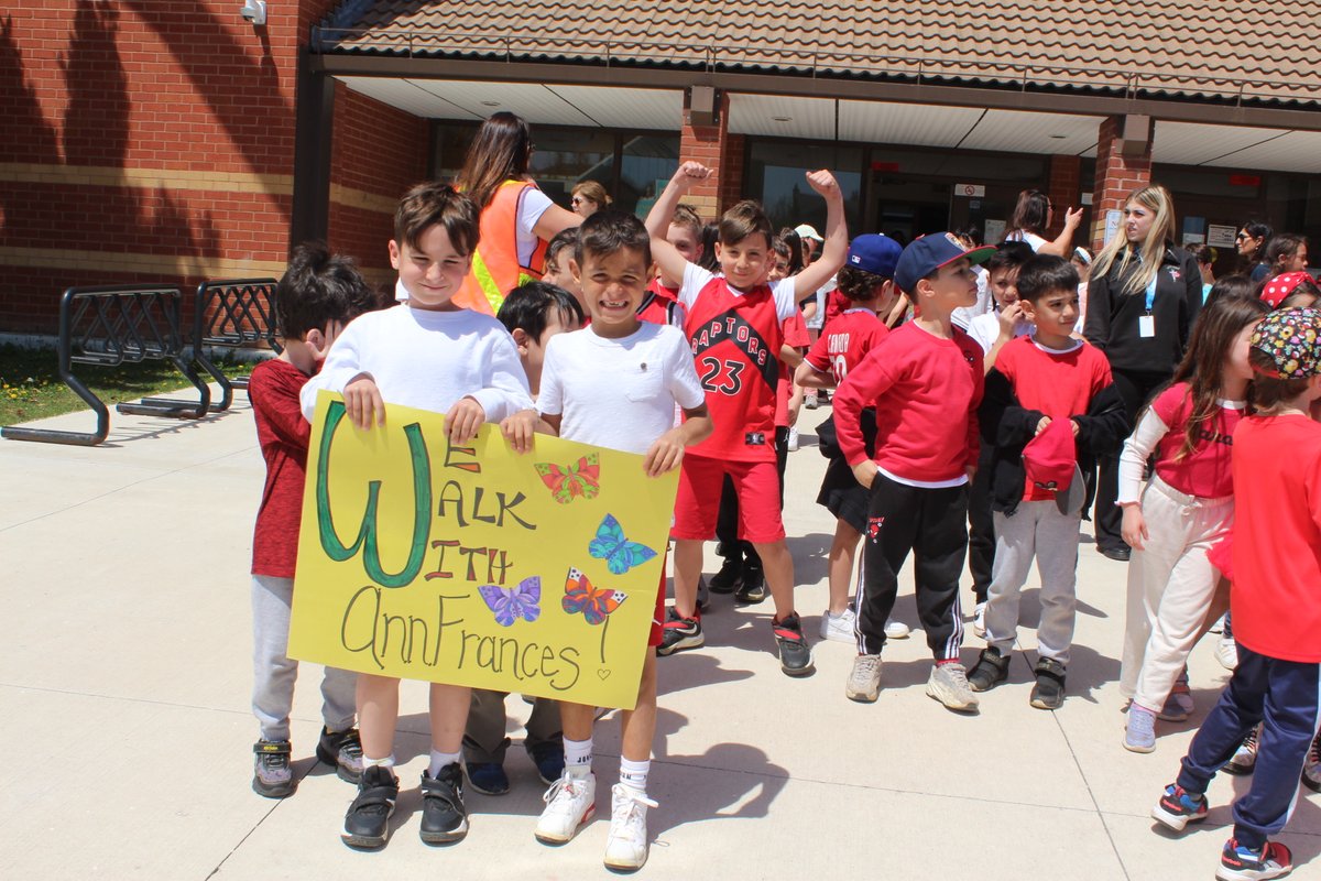 We walked for AnnFrances today! @ycdsb @WigstonJennifer