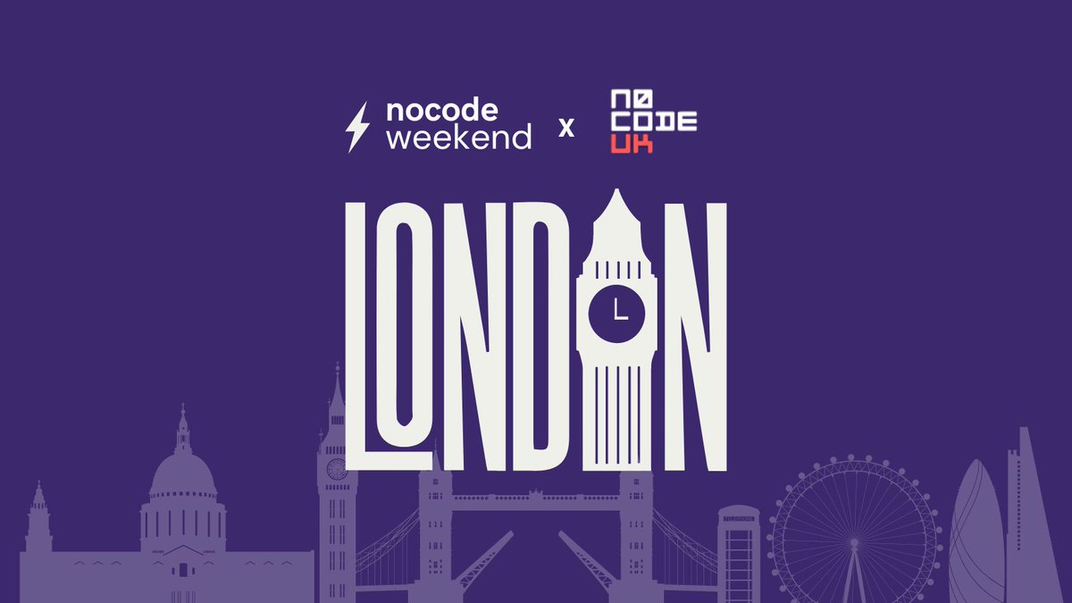 We're incredibly excited to announce that we're partnering with @NoCodeUK to host a very exciting hackathon! Date: 21 May Venue: Plexal, Here East + online If you haven't got your tickets yet, DM us 💌 See you in London soon 👀 Register for free: lu.ma/nc100
