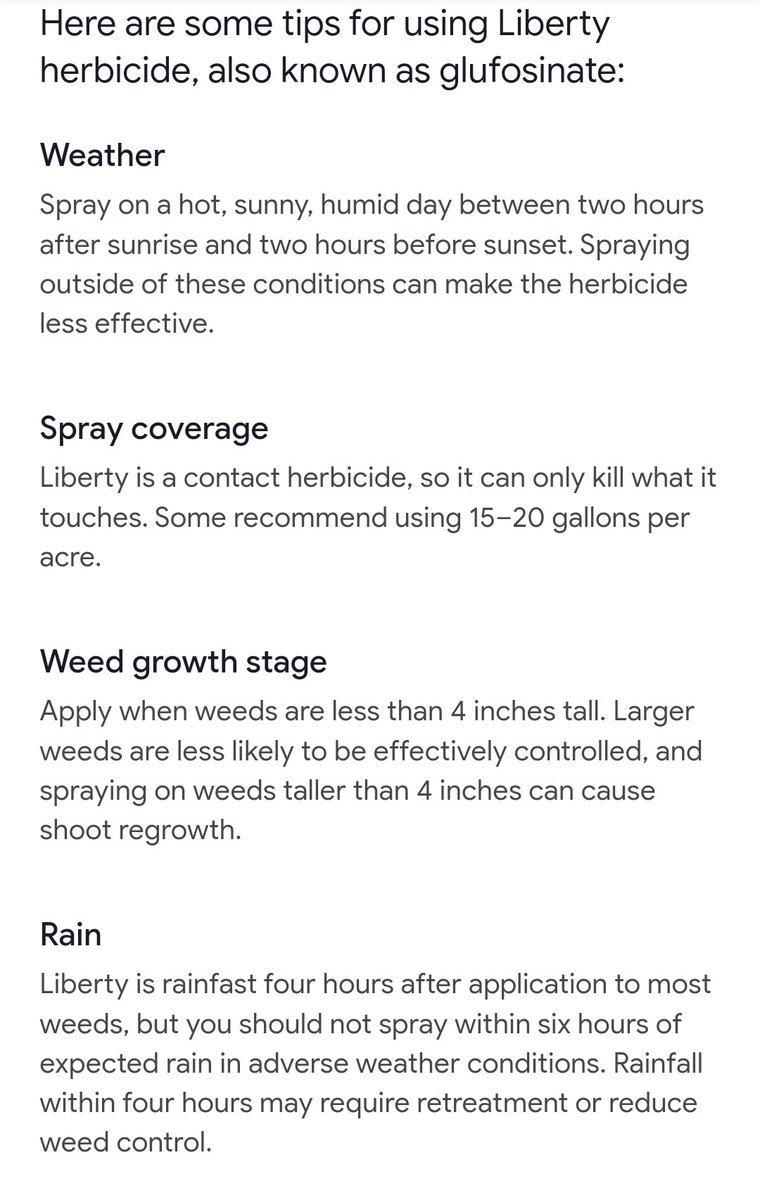 Liberty herbicide tips and tricks: