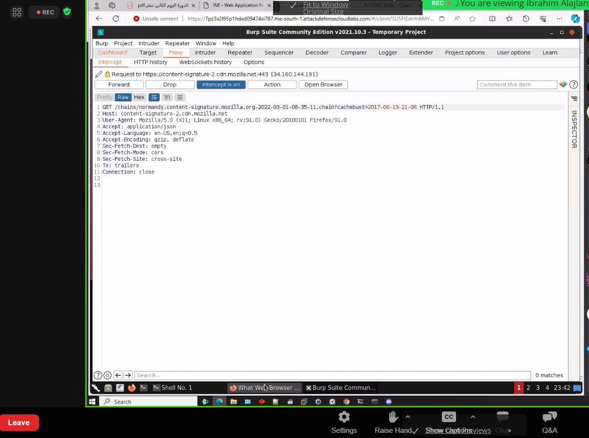 Day 12 Web Application Penetration Testing  —> #eWPTX 

<a href="/SAFCSP/">الاتحاد السعودي للأمن السيبراني والبرمجة والدرونز</a> @CyberhubSa 

#سايبرهب