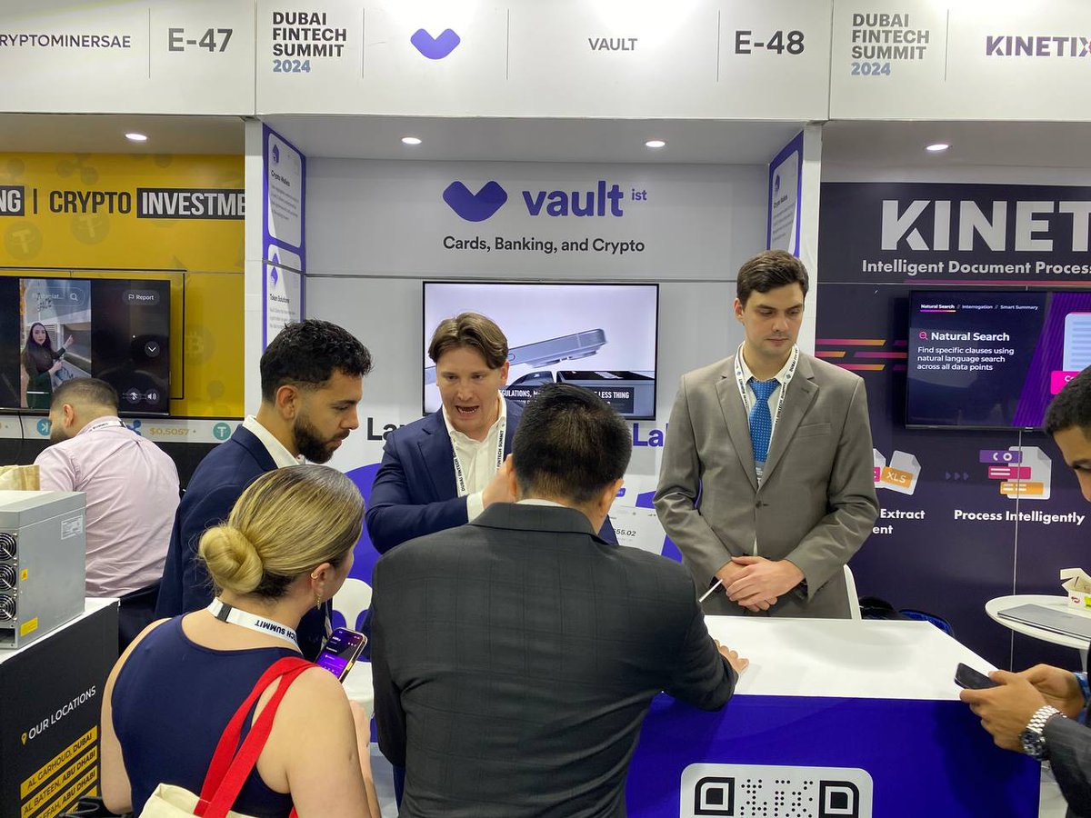 Vault at the Dubai Fintech Summit

Join us at the Dubai Fintech Summit, where we're showcasing our latest innovations and connecting with industry leaders. 

We're excited to share our insights and learn from the brightest minds in fintech.

#FintechSummit #DubaiFintechSummit