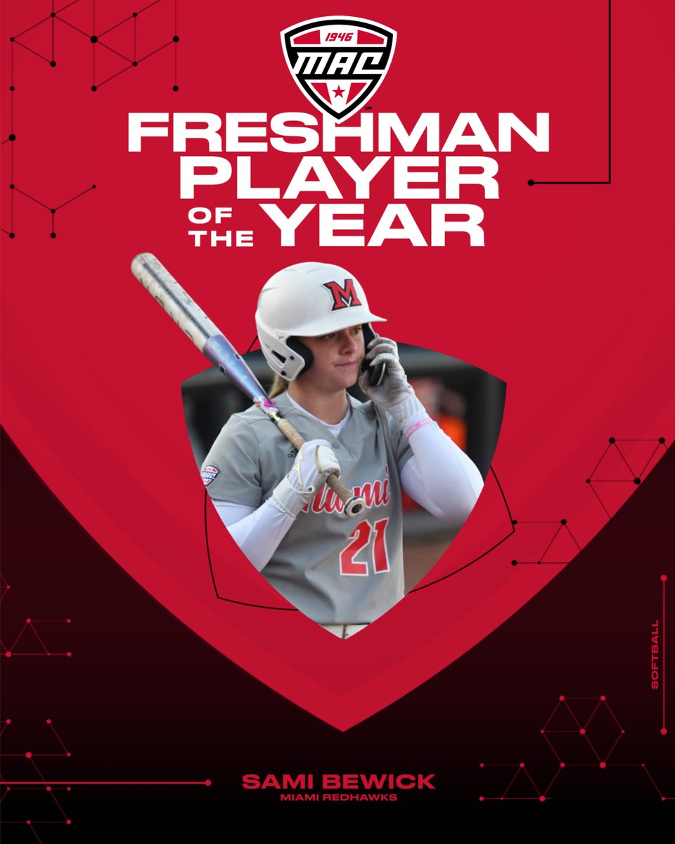 🥎 Freshman Player of the Year 🥎

Miami's <a href="/samibewick2023/">Sami Bewick</a> has been named 2024 MAC Softball Freshman Pitcher of the Year!

<a href="/MiamiOH_SB/">Miami Softball</a> | #MACtion