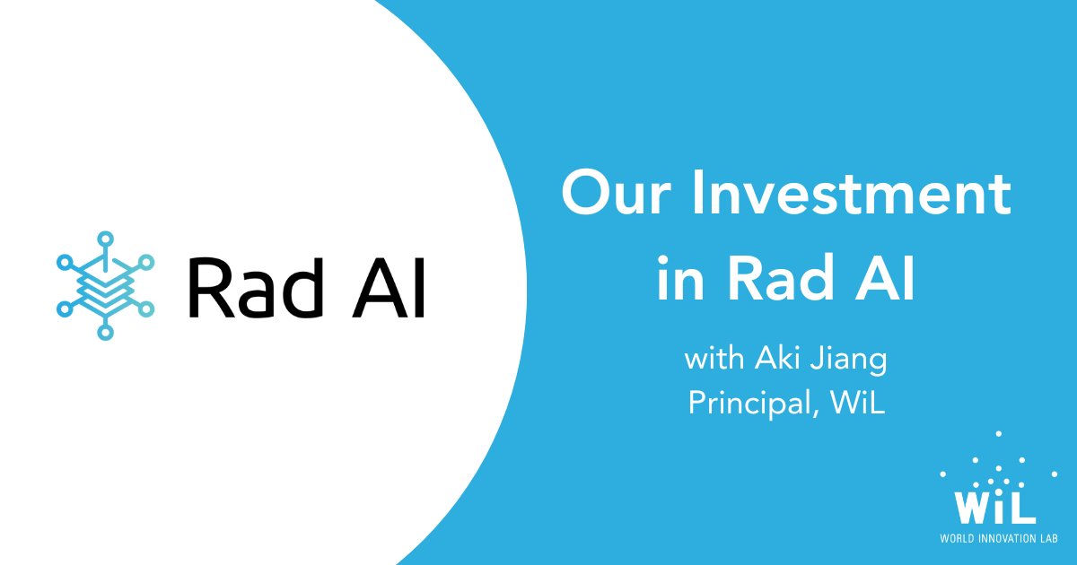 🎉 Congrats to @radai on their Series B! We're thrilled to partner with Rad AI as they transform the way physicians work w/ a Gen AI-powered productivity platform. @aki_chenjiang shares more about our investment ⤵️ wil.vc/blog/our-inves…