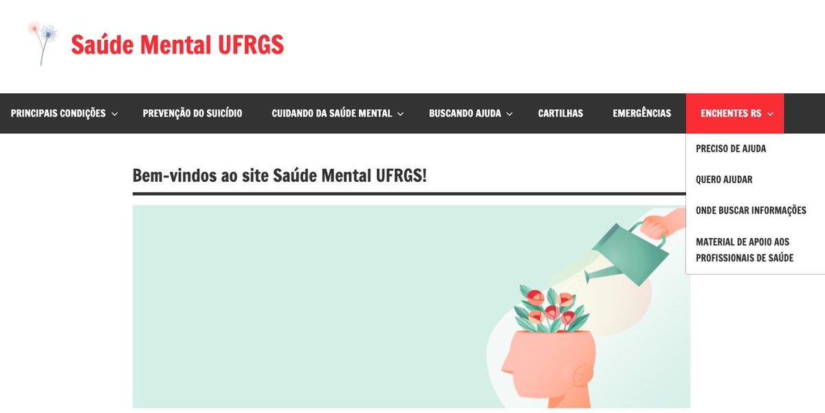 Site do Programa Saber Viver disponibiliza informações úteis sobre enchentes no RS. Página Saúde Mental traz informações sobre como receber ajuda, como ajudar e onde buscar informações; traz orientações aos profissionais, em especial de saúde mental tinyurl.com/3pka37z2