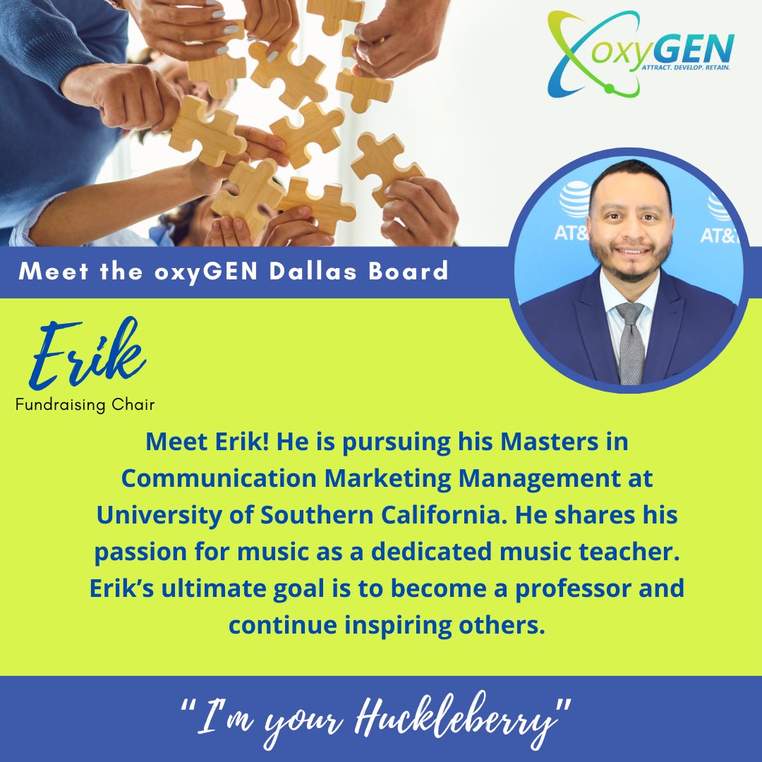 Howdy y'all! 👋 
Meet our fundraising chair, Erik! He is passionate about inspiring others and loves to travel. Erik also enjoys spending time with his Corgi puppy, Starfox!

#oxyGENerg
#oxyGENDFW
#MeetTheBoard