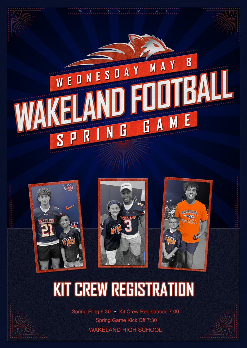 🗣️🗣️Check out the details for the Spring Fling, Kit Krew Registration and Spring Game tomorrow! See everyone there!