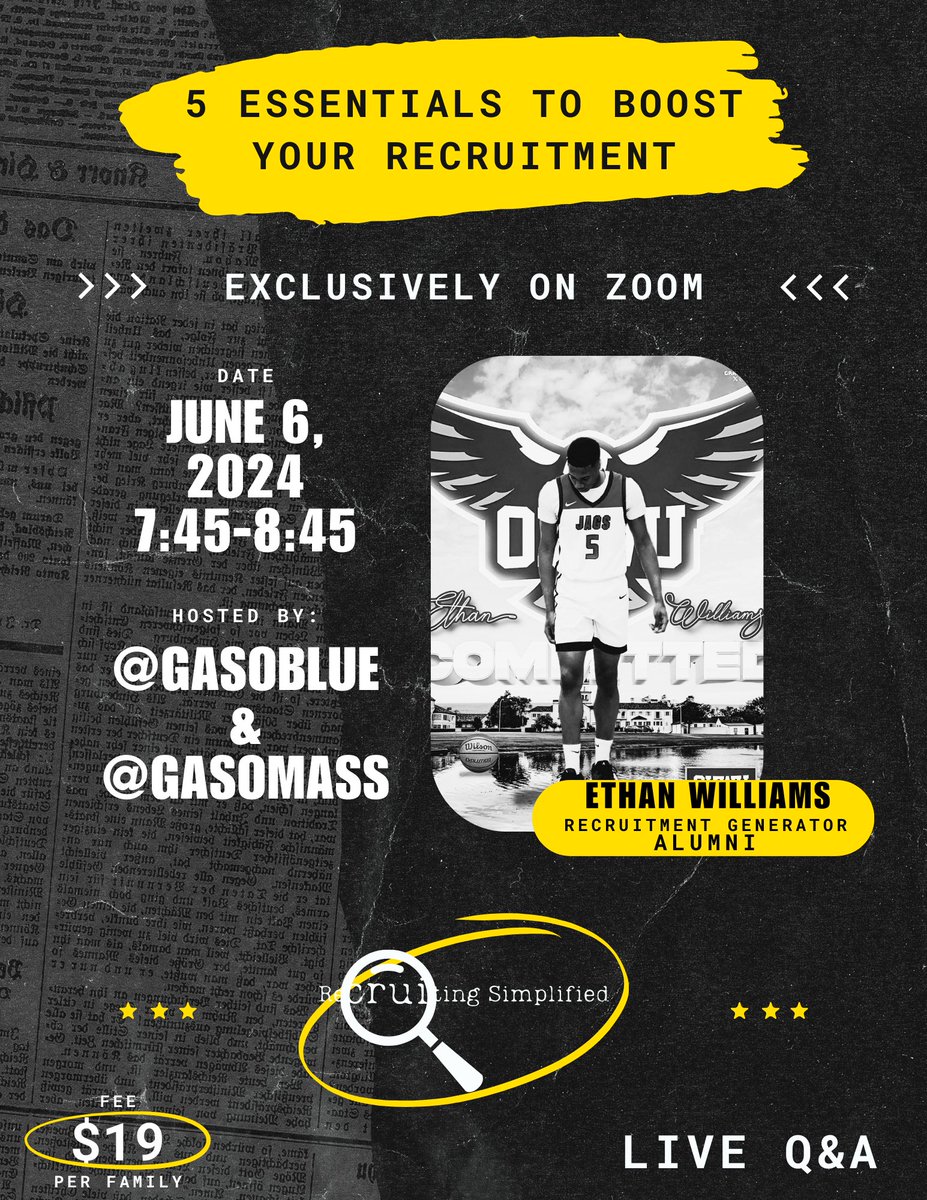 Recruiting Simplified Crash Course! So excited about this. It'll be worth your time. You will get actionable advice. Hosted by Me and @GASOBlue 🔗simpletix.com/e/5-essentials…