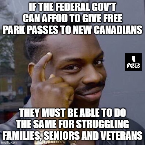 According to Parks Canada, this freebie is NOT offered to families, seniors or to retired veterans (only active vets and their families). It's these sorts of additional costs when #justinflation is just about breaking most of us that we just don't need. #albertaproud