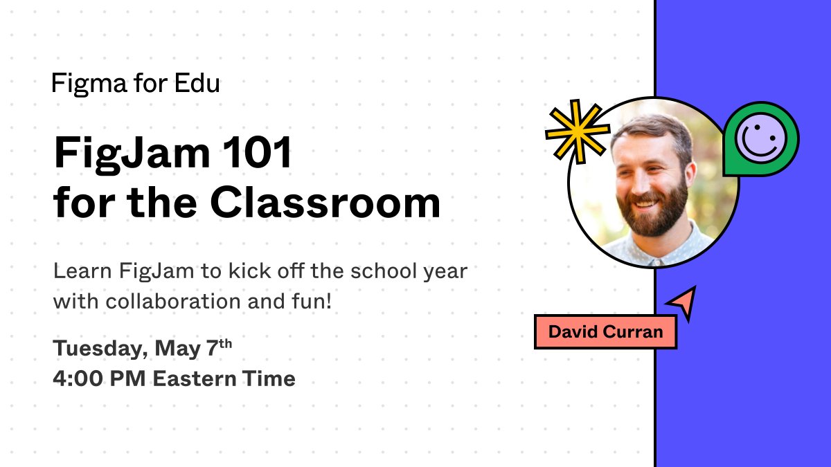 Hey new teacher friends! 👋 If you're wondering 'Who are these Figma Edu people?' or 'Why are they so obsessed with teachers?' 👀 we've got the livestream for you! Join us for a special #TeacherAppreciationWeek edition of FigJam 101 for the classroom today at 4 PM est 😊 Sign up…