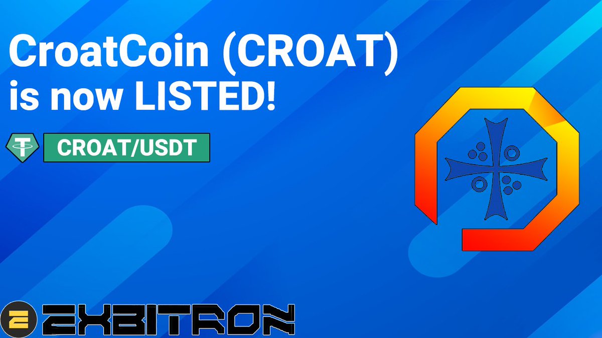 Exbitron (@exbitron) on Twitter photo CroatCoin (CROAT) LISTED! 🥳 <a href="/CROATcommunity/">CROAT.COMMUNITY</a>
💱CROAT/USDT: exbitron.com/trade?market=c…
Happy Trading! 🚀
#Cryptocurency #USDT #Exchange
<a href="/coingecko/">CoinGecko</a> <a href="/CoinMarketCap/">CoinMarketCap</a> CroatCoin (CROAT) LISTED! 🥳 <a href="/CROATcommunity/">CROAT.COMMUNITY</a>
💱CROAT/USDT: exbitron.com/trade?market=c…
Happy Trading! 🚀
#Cryptocurency #USDT #Exchange
<a href="/coingecko/">CoinGecko</a> <a href="/CoinMarketCap/">CoinMarketCap</a>