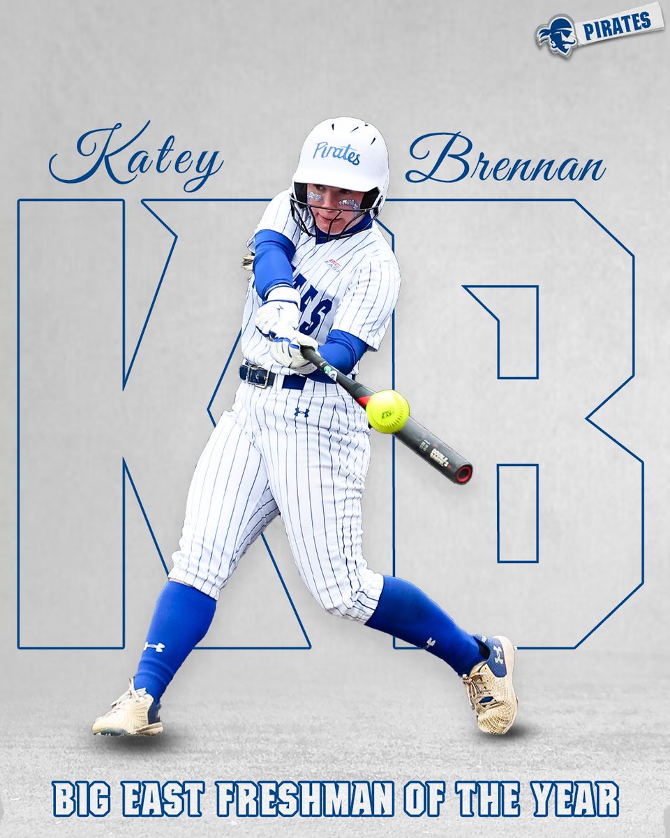 𝐅𝐑𝐄𝐒𝐇𝐌𝐀𝐍. 𝐎𝐅. 𝐓𝐇𝐄. 𝐘𝐄𝐀𝐑. There was no better freshman in the @BIGEAST this season than Katey Brennan! #HALLin🔵⚪ | #HooksUp