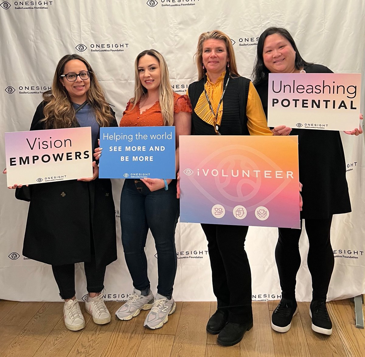 In April, more than 500 @EssiLux employees celebrated #VolunteerMonth with the Foundation by stopping by our booths at corporate offices in Dallas, Mason, New York & Montreal. It's through our incredible volunteers that we're able to bring good vision to those who need it most.