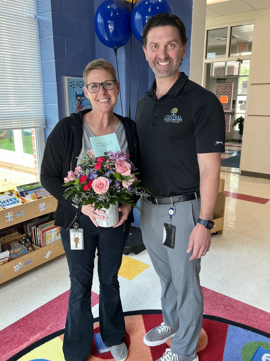 A big congratulations to Mrs. Kristen Sarna. She is our Central CDC 2023-24 Support Staff of the Year. ⁦<a href="/RockHillSchools/">Rock Hill Schools</a>⁩ #RockSolid