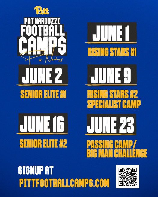 I want to thank Coach Manalac for the camp invite, I can’t wait to showcase my athletic ability, and show Pitt real speed ⚡️⚡️⚡️@Coach_Manalac